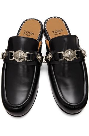 靴 TOGA PULLA L MULE LOAFER 38 Toga Pulla Polido Loafer Mules - Black | Garmentory