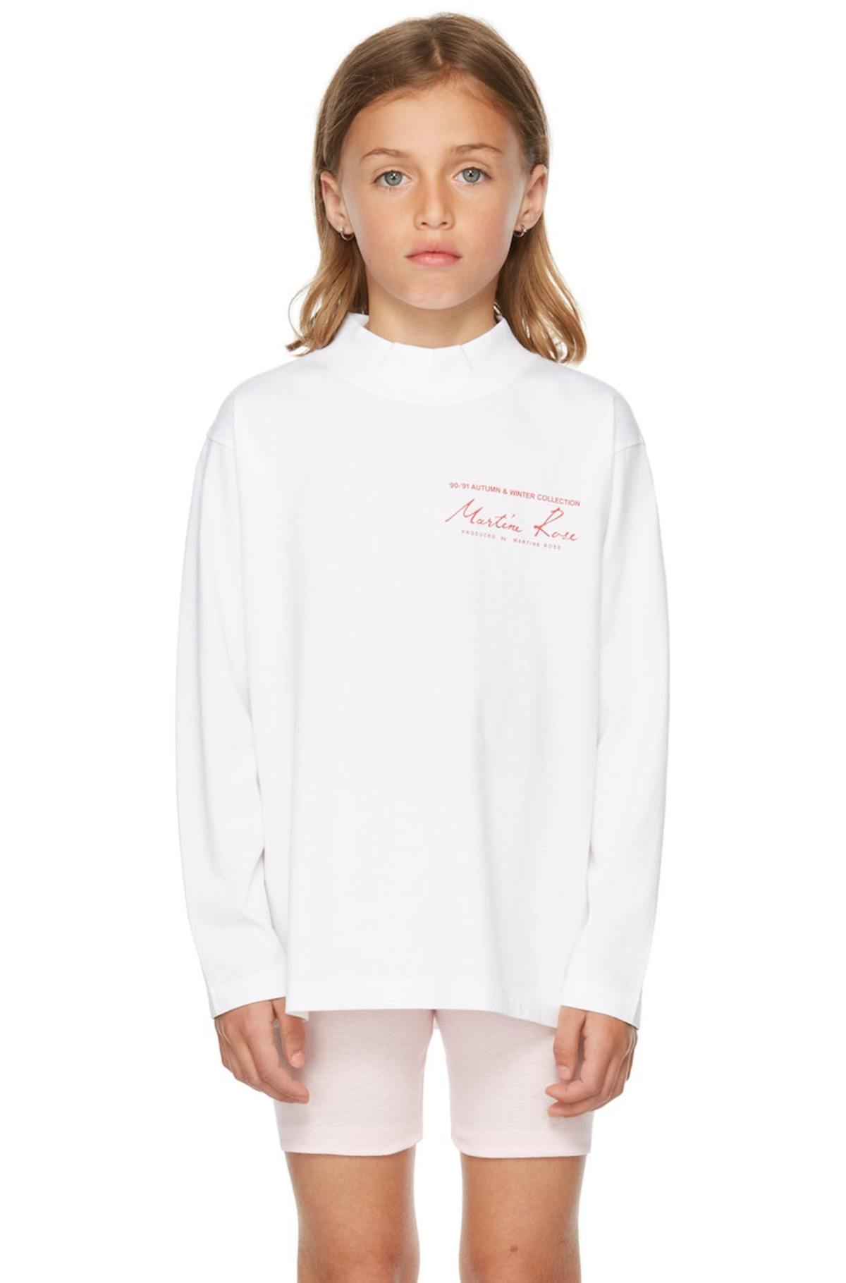 Kids Martine Rose SSENSE Exclusive Funnel Neck Long Sleeve T