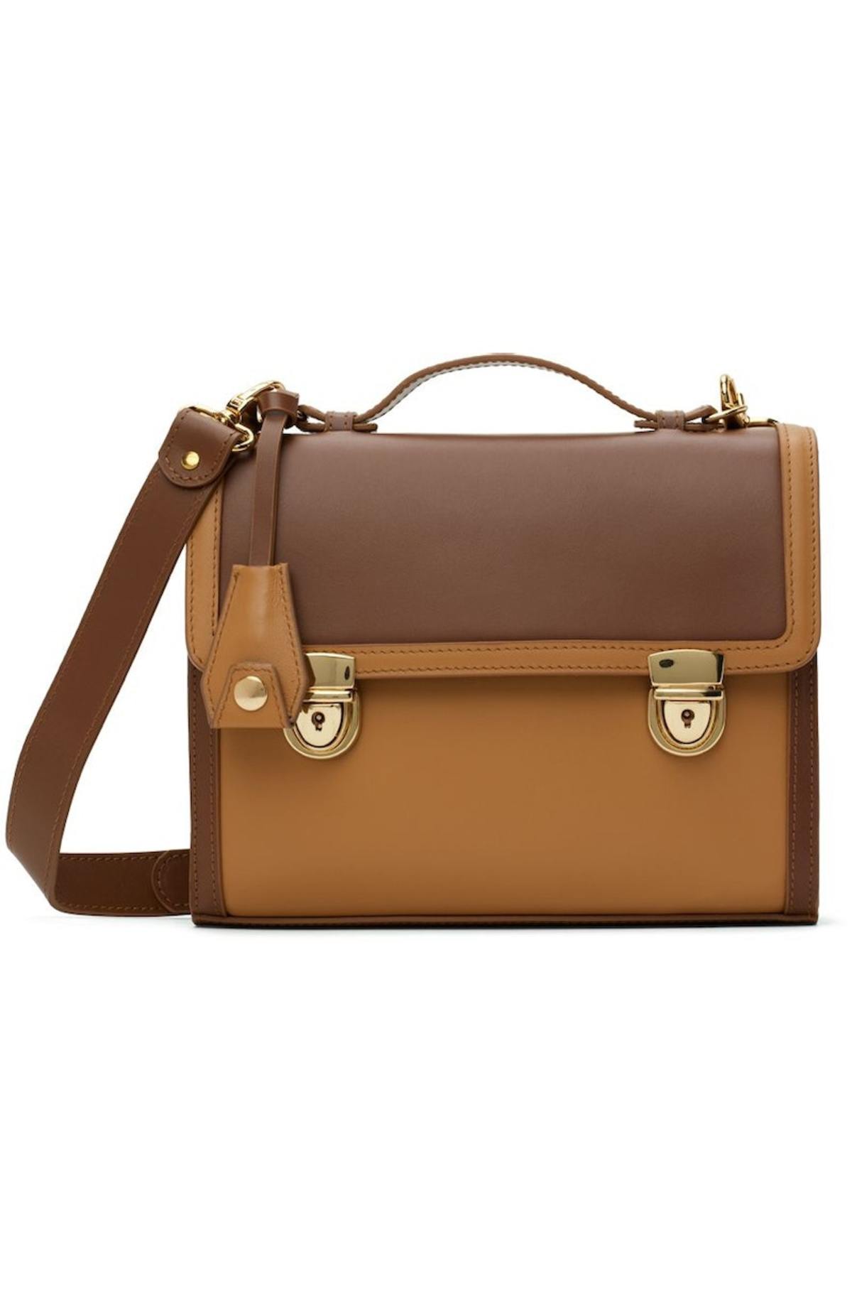 Ernest W. Baker Brown School Bag - Brown/Camel | Garmentory