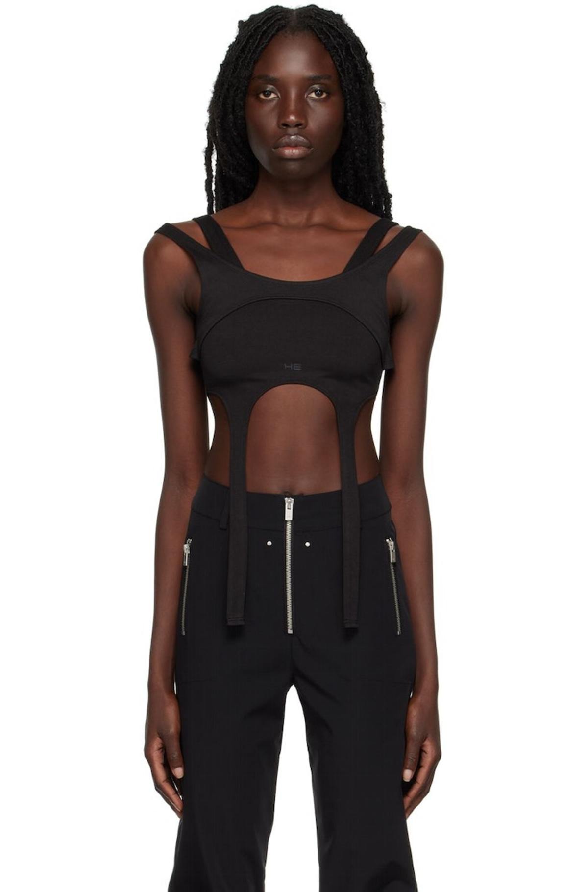 HELIOT EMIL レディース タンクトップ Heliot Emil Harness Tank Top - Black | Garmentory