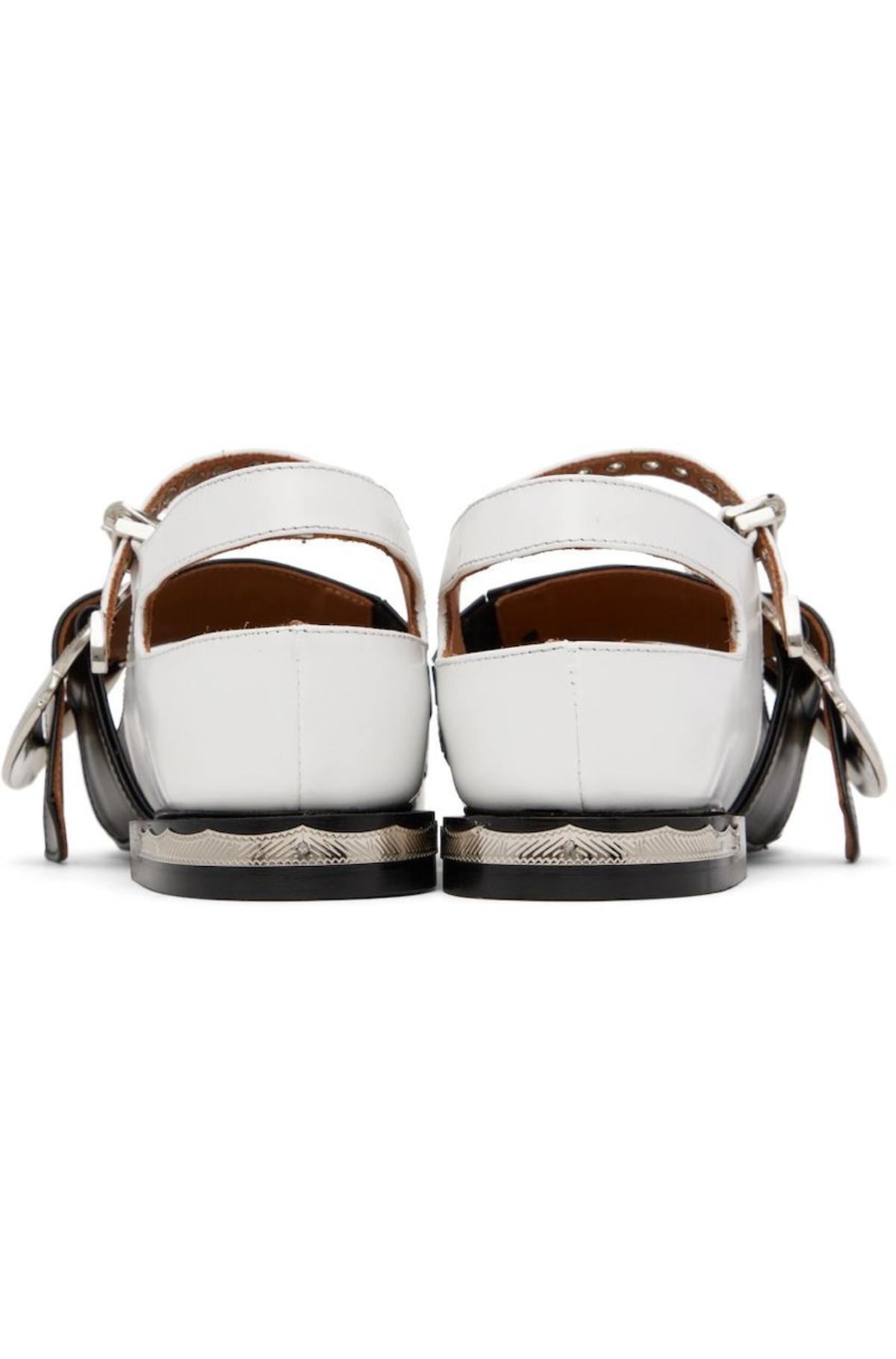 Toga Pulla Embellished Ballerina Flats - White | Garmentory