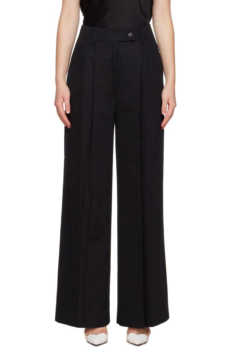 Loulou Studio Lehen Trousers - Black | Garmentory