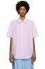 Martine Rose Purple & White Striped Shirt - Lilac/White - Thumbnail 1