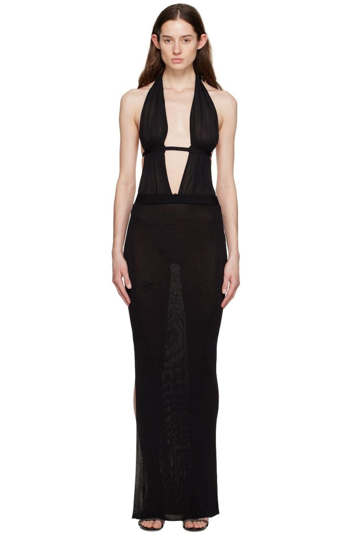 beccie khaki extreme split strappy back maxi dress Truly In Love Maxi Dress