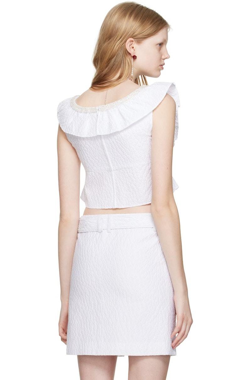 Shushu/Tong Ruffled Tank Top - White | Garmentory