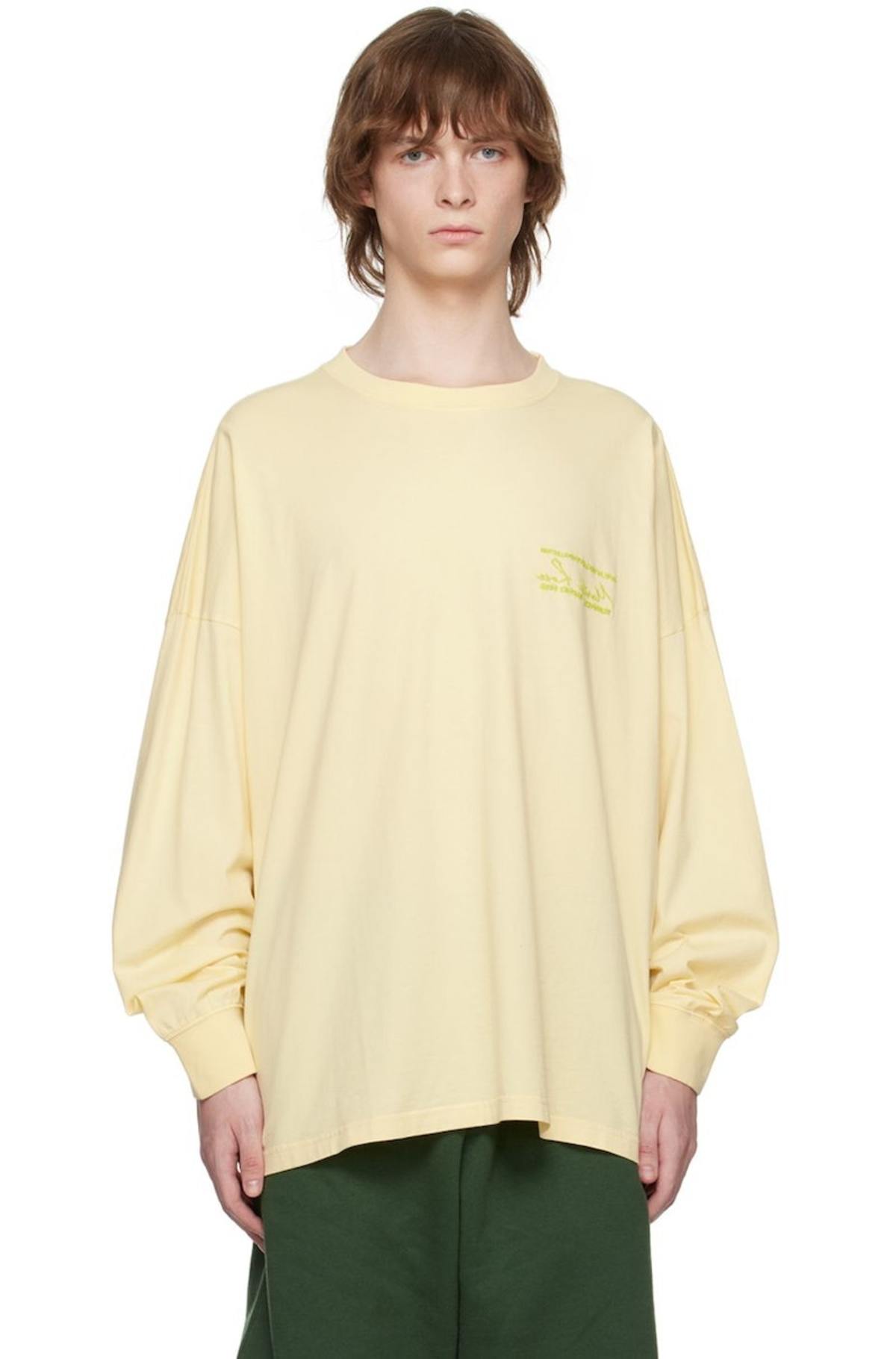 【MARTINE ROSE】LONG SLEEVE T-SHIRT/S Martine Rose Long Sleeve T-Shirt in White | SVD
