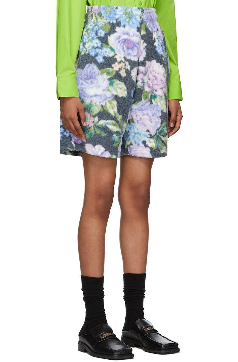 パンツ MARTINE ROSE Black Barambo Shorts Martine Rose Black Barambo Shorts - Black/Purple | Garmentory