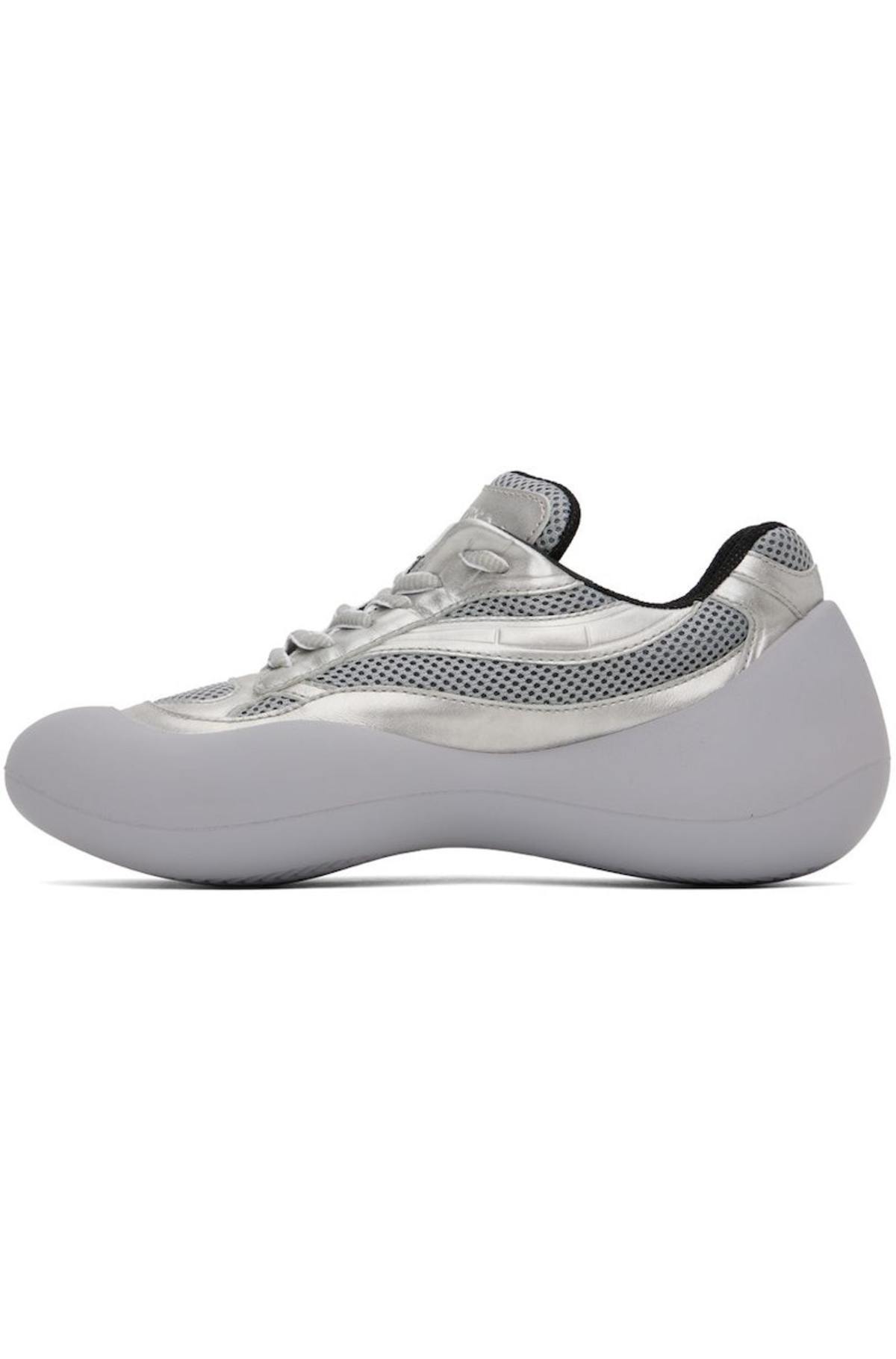 JW ANDERSON Silver and Gray Athletic Sneakers JW ANDERSON Footwear | Grey Women main image 4