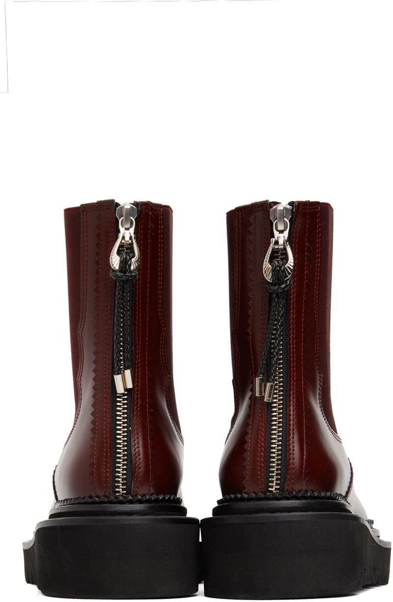 Toga Pulla Side Gore Metal Boots - Burgundy | Garmentory