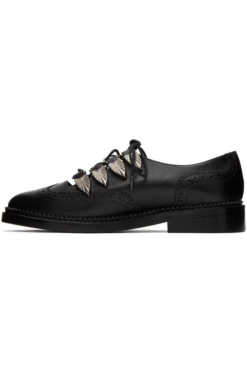 靴 TOGA PULLA Square toe gillie Toga Pulla Gillie Oxfords - Black | Garmentory
