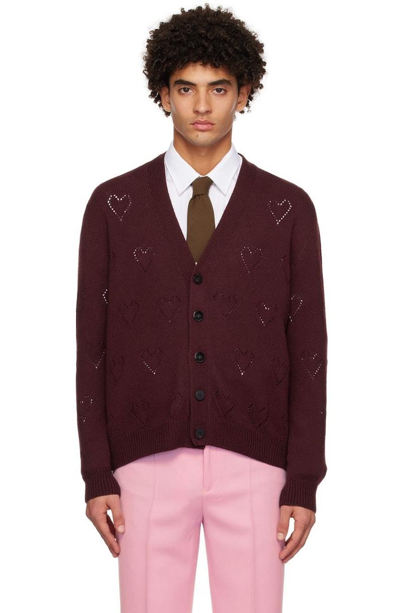 トップス ERNEST W. BAKER Hearts knit cardigan S ERNEST W. BAKER Hearts knit cardigan S