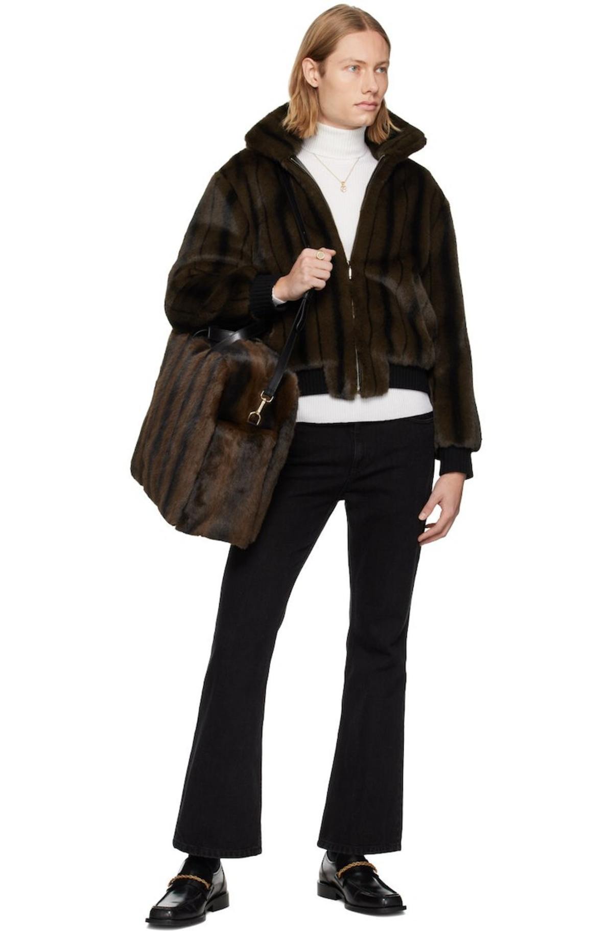 Ernest W. Baker Faux-Fur Duffle Bag - Brown | Garmentory