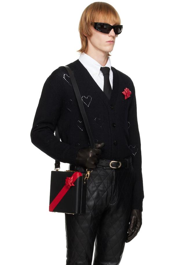 Ernest W. Baker Hearts Cardigan - Black | Garmentory