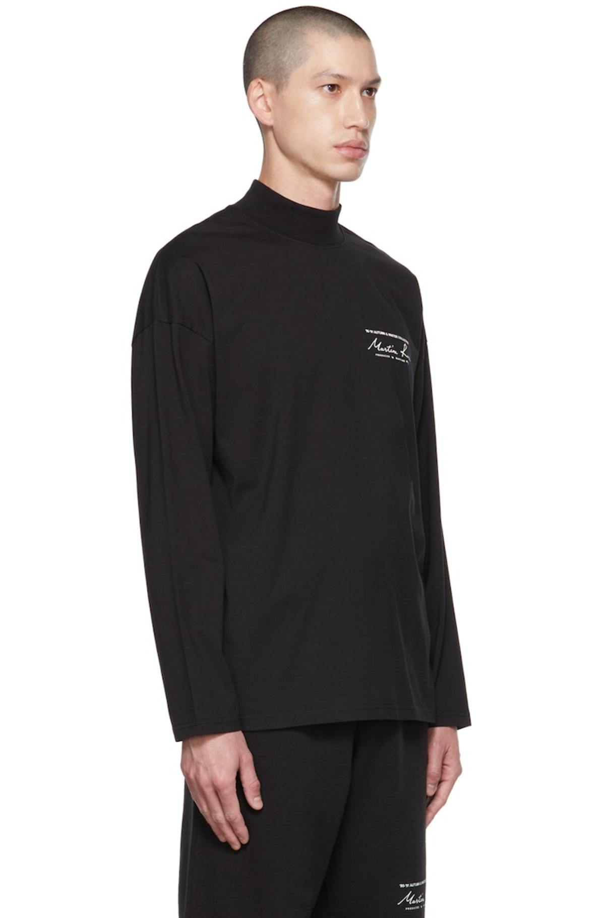 Martine Rose Printed Long Sleeve T-Shirt - Black | Garmentory