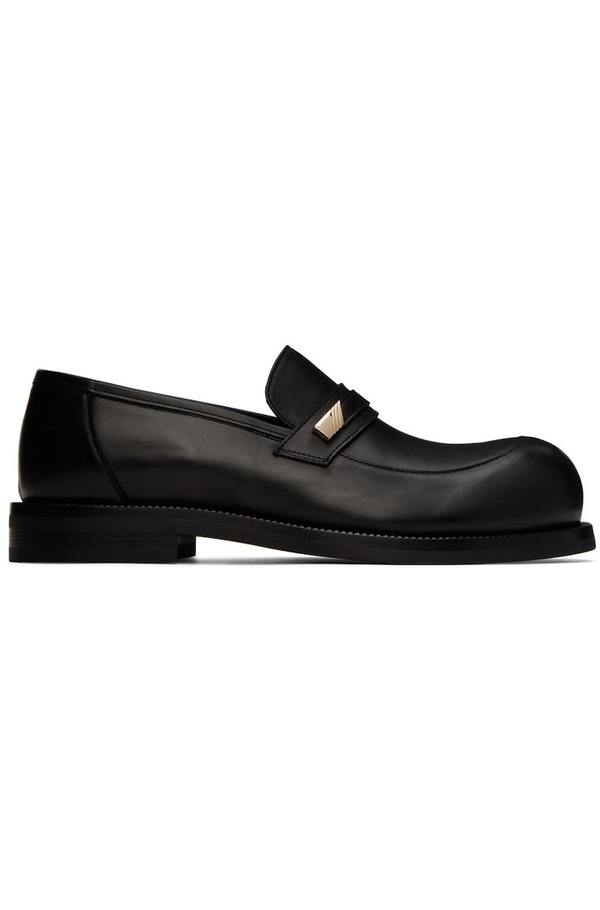 Martine Rose Black Bulb Toe Loafers | Garmentory