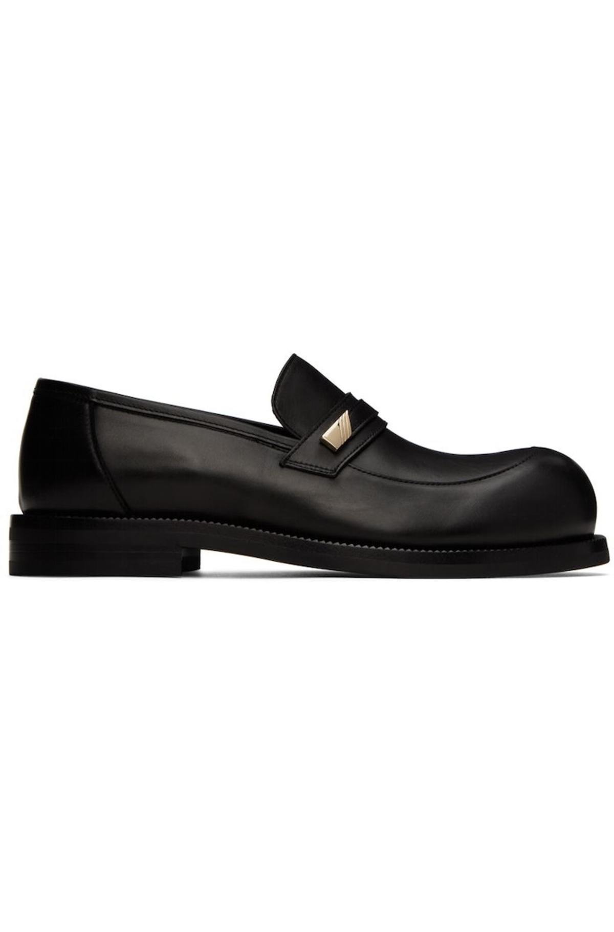 Martine Rose Black Bulb Toe Loafers | Garmentory