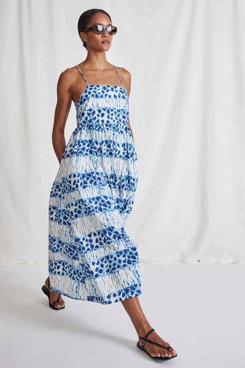 Apiece Apart Evora Spaghetti Maxi - Sun Speckled Shibori