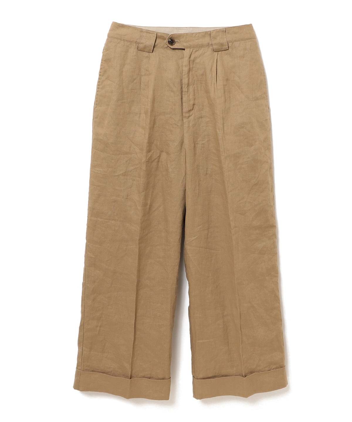 Beams Boy Linen Slacks - Beige | Garmentory display picture 1