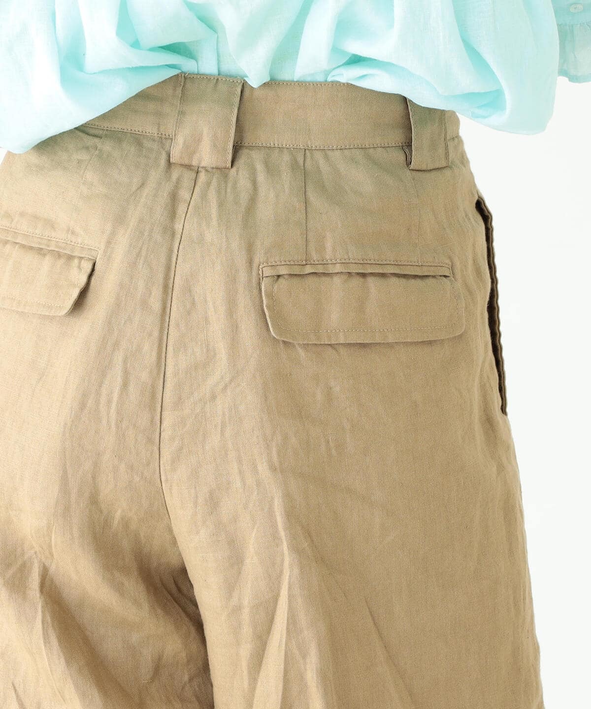 Beams Boy Linen Slacks - Beige | Garmentory display picture 1