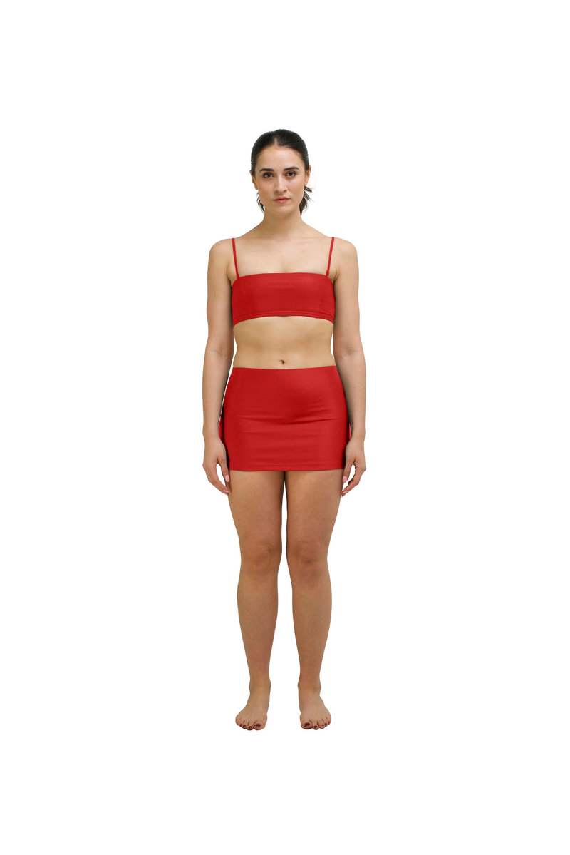 hauslabel  HA 014 MICRO MINI SKIRT - REDCOAT