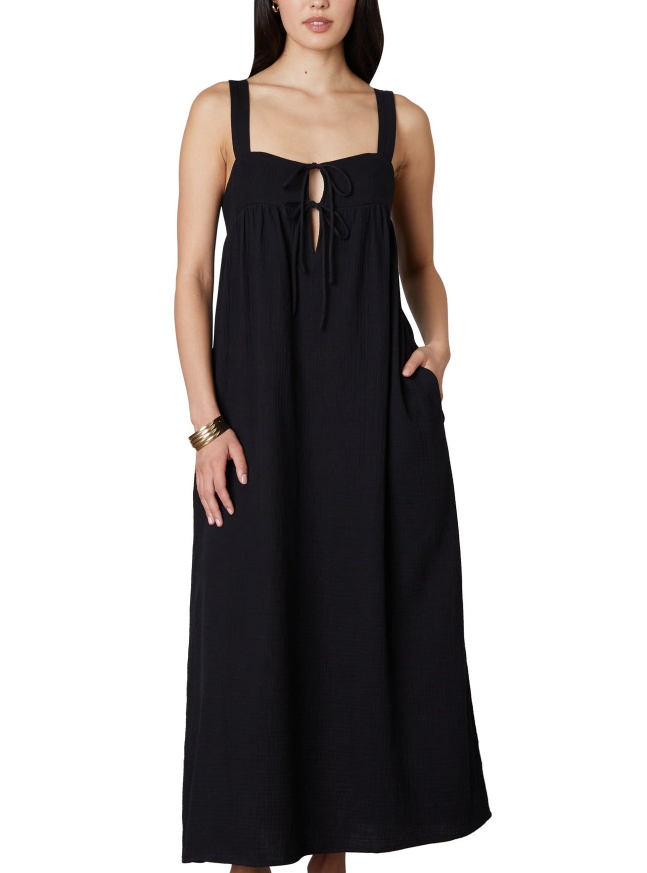 black gauze maxi dress Paia Double Gauze Maxi Skirt (Black) main image 0