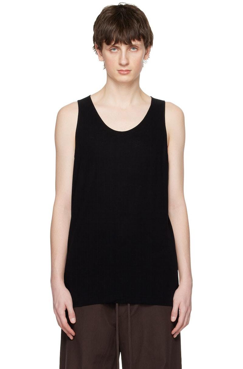 Auralee Navy Super Soft Tank Top - Dark navy | Garmentory