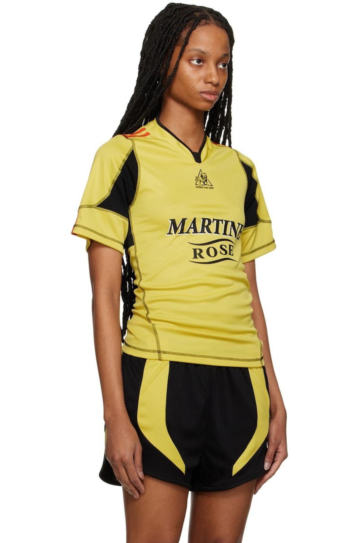 Martine Rose Yellow Shrunken T-Shirt | Garmentory