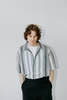 Sheer Buttonup - Gray Stripe - Thumbnail 1