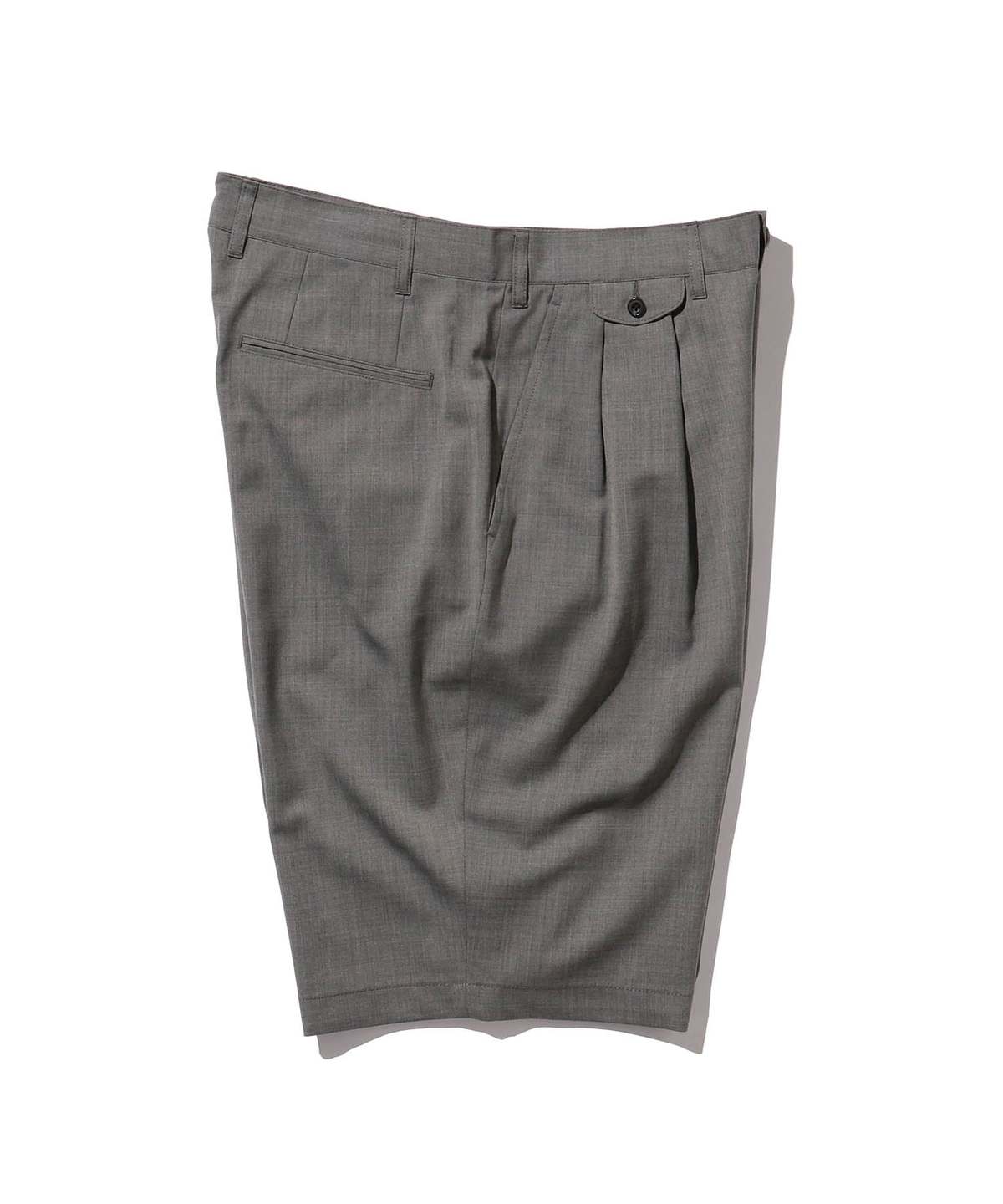 BEAMS PLUS 2 Pleats Wool Tropical グレー 2-Pleat Tropical Wool Trousers in Grey – Blue Owl Workshop