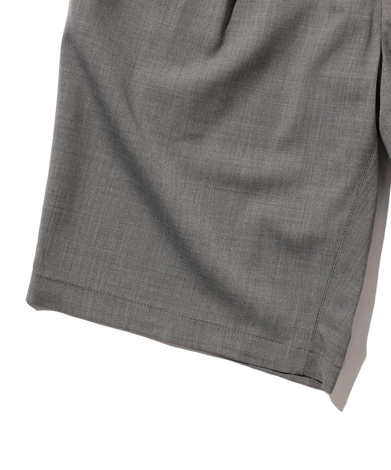 Beams Plus Wool Tropical 2 Pleats Shorts - Grey