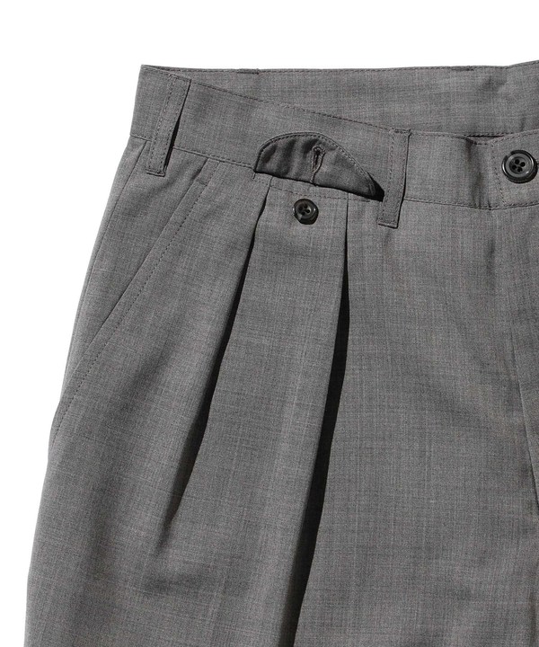 Beams Plus Wool Tropical 2 Pleats Shorts - Grey | Garmentory