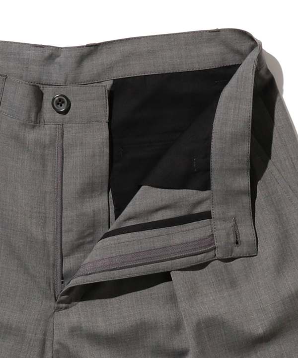 Beams Plus Wool Tropical 2 Pleats Shorts - Grey | Garmentory
