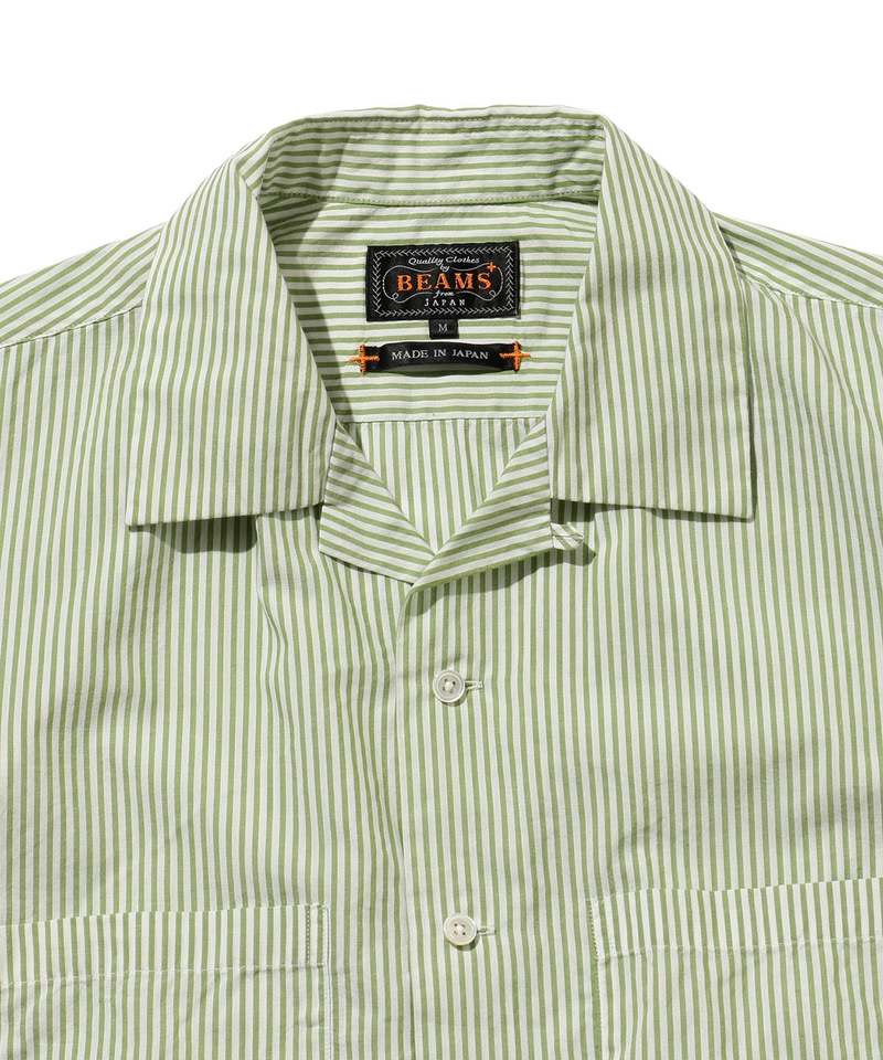 トップス OVY Stripe Open Collar ShortSleeve Shirt Stripe Open Collar Short Sleeve Shirt | OVY