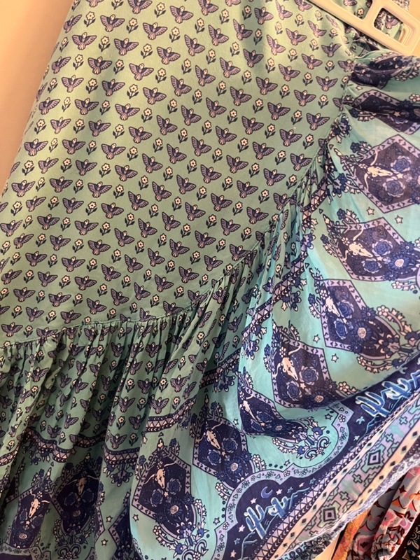 Sunset Road Wrap Skirt Aqua | Garmentory