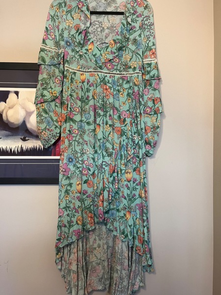 SPELL & THE GYPSY COLLECTIVE Juniper Boho Midi Dress - Eggshell Blue