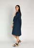Aequamente Cotton Pullover Dress - Navy - Thumbnail 5