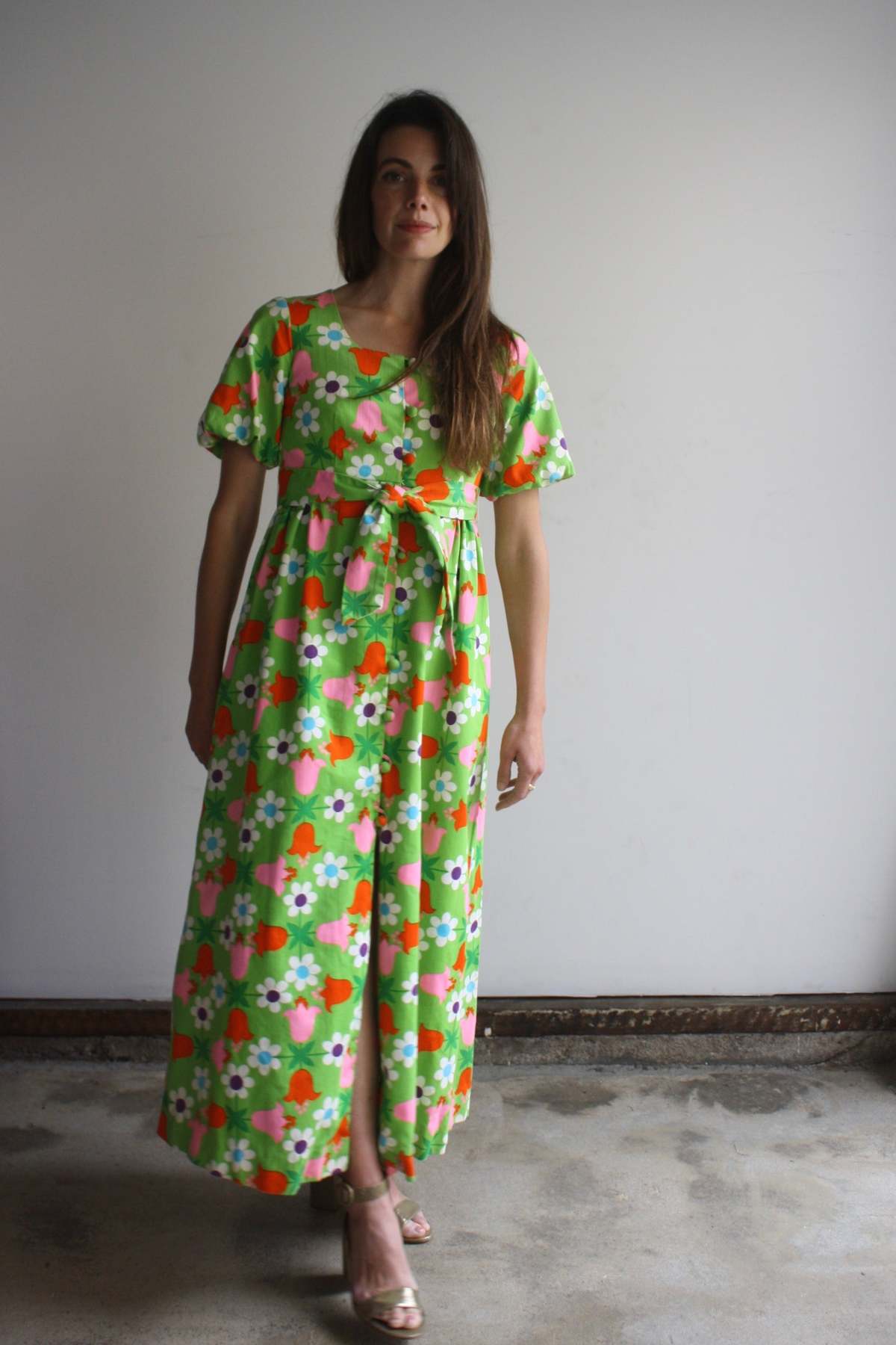 knee length dresses for ladies Violette Long Maxi Cocktail Hawaiian Dress White / M main image 0
