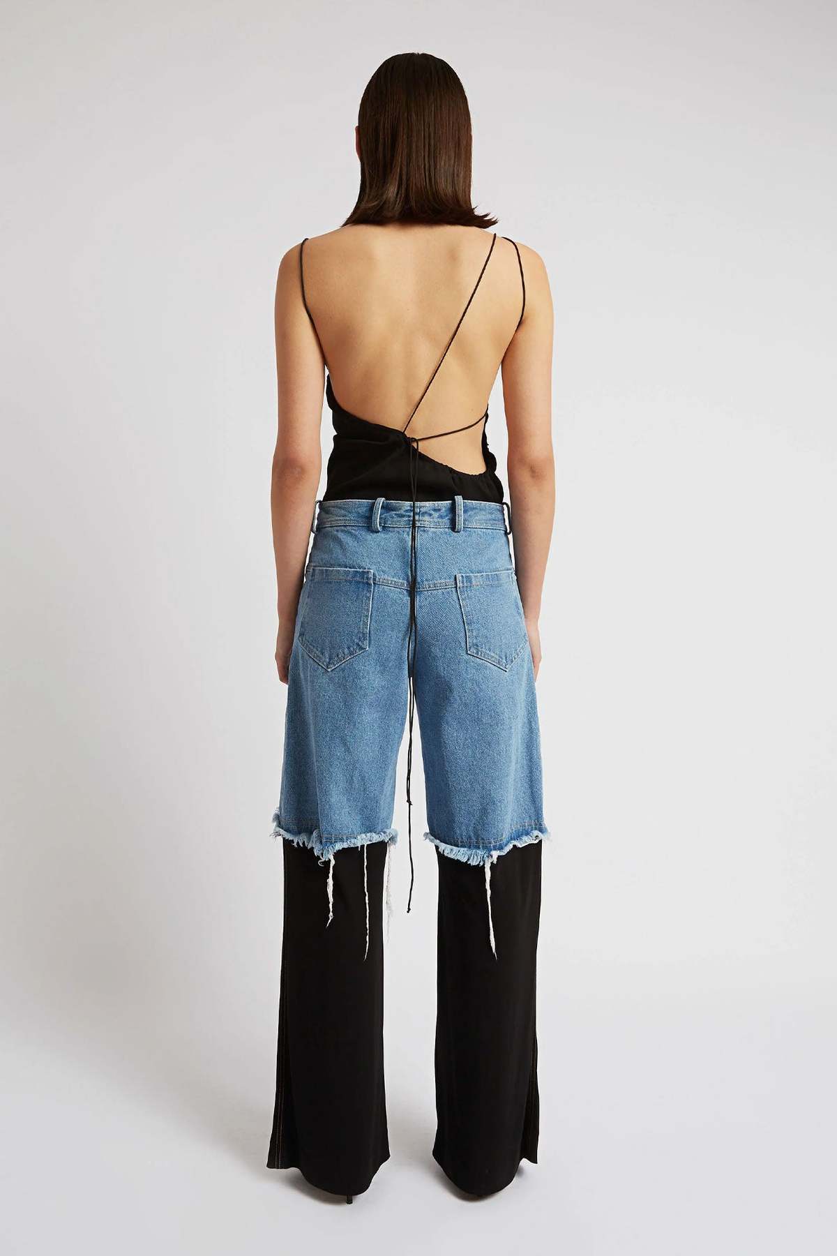 christopher esber denim dress Botanical devor casts soft transparency in the Burnout Strapless Dress for Pre-Fall 25. Discover online christopheresber.com #ChristopherEsber #PF25