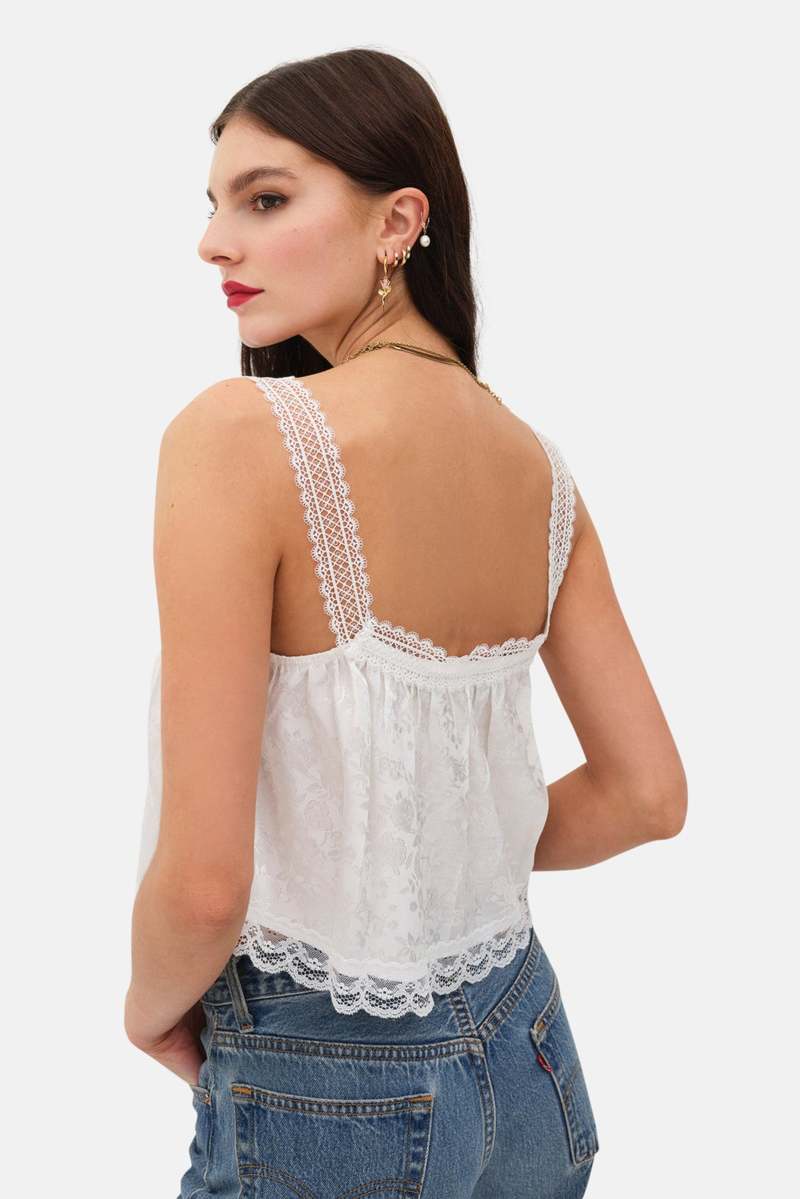 For Love & Lemons Elise Top - White