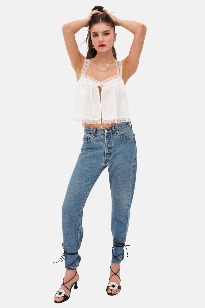 For Love & Lemons Elise Top - White