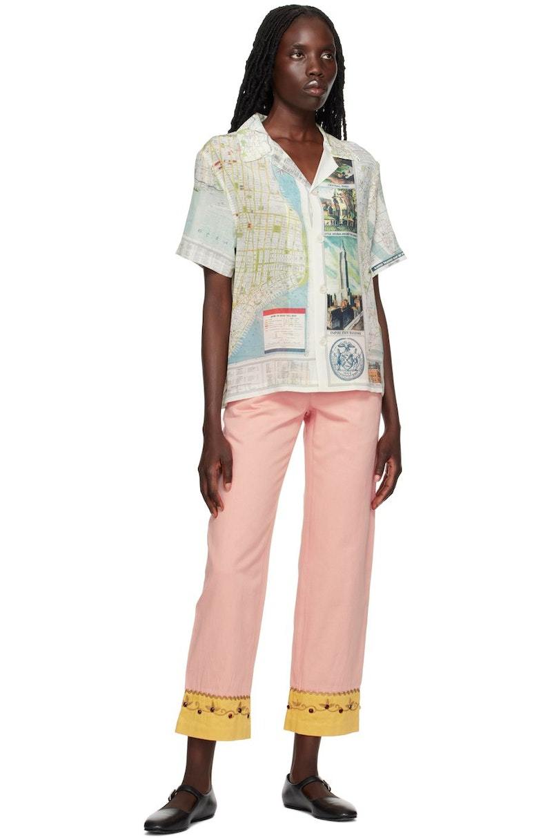 Bode Multicolor New York City Map Shirt - Multi | Garmentory