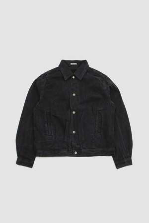 Auralee Selvedge Faded Light Denim Lightning Effect Blouson