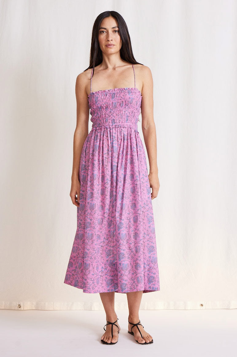 apiece apart pink dress Apiece Apart Silk Maxi Dress Fuchsia Size 2 US