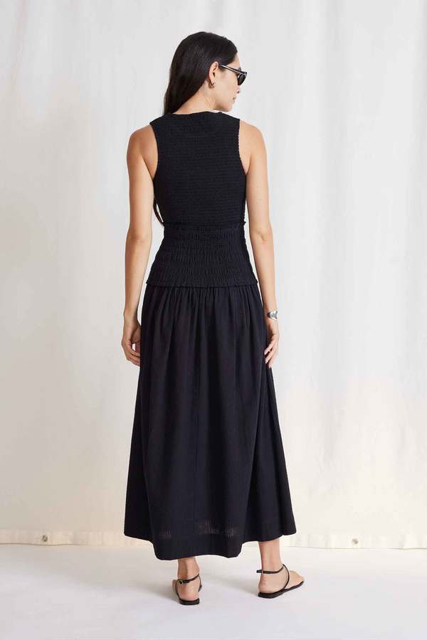 black corset dress maxi Lace and satin corset maxi dress 40 (FR) / Black