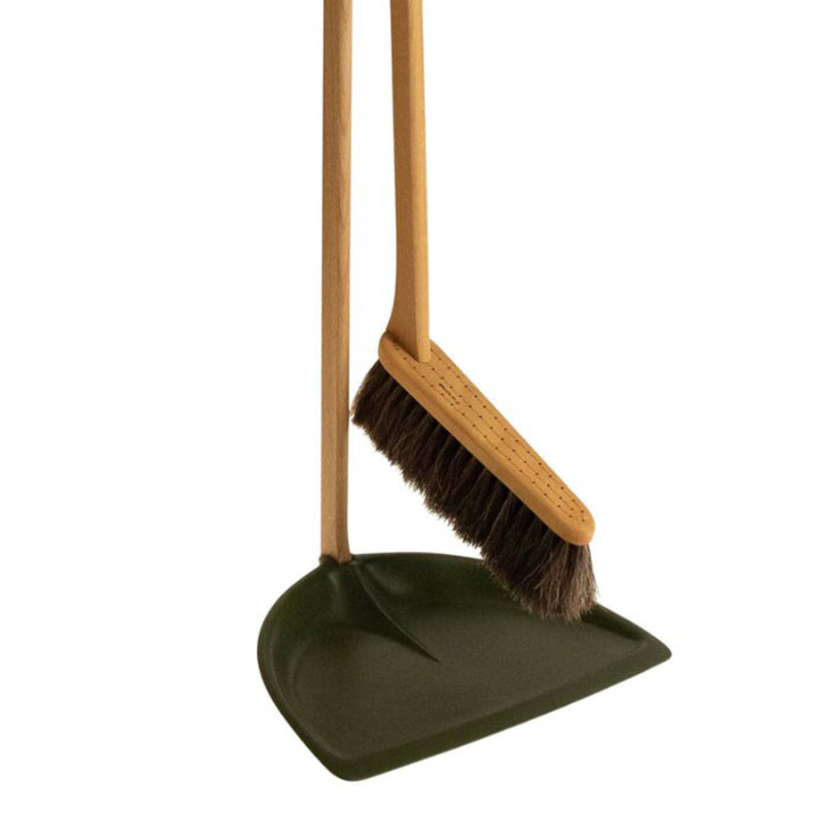 Iris Hantverk Long Dustpan And Brush Set Moss Green Garmentory