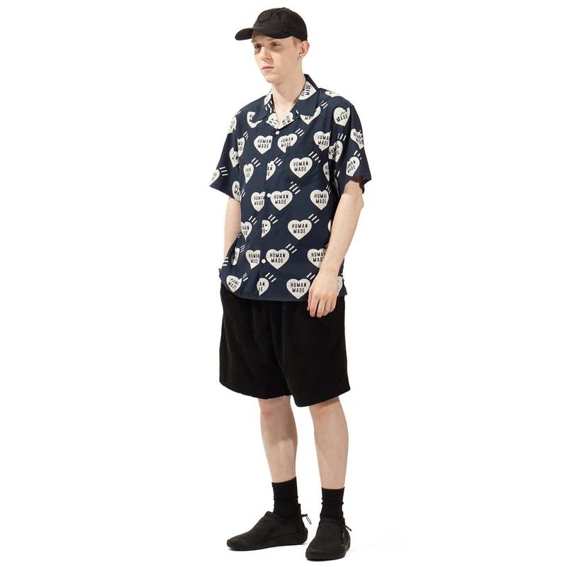 Human Made Heart Aloha Shirt - Navy | Garmentory 