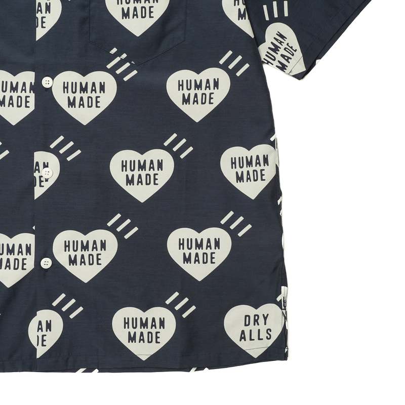 Human Made Heart Aloha Shirt - Navy | Garmentory 