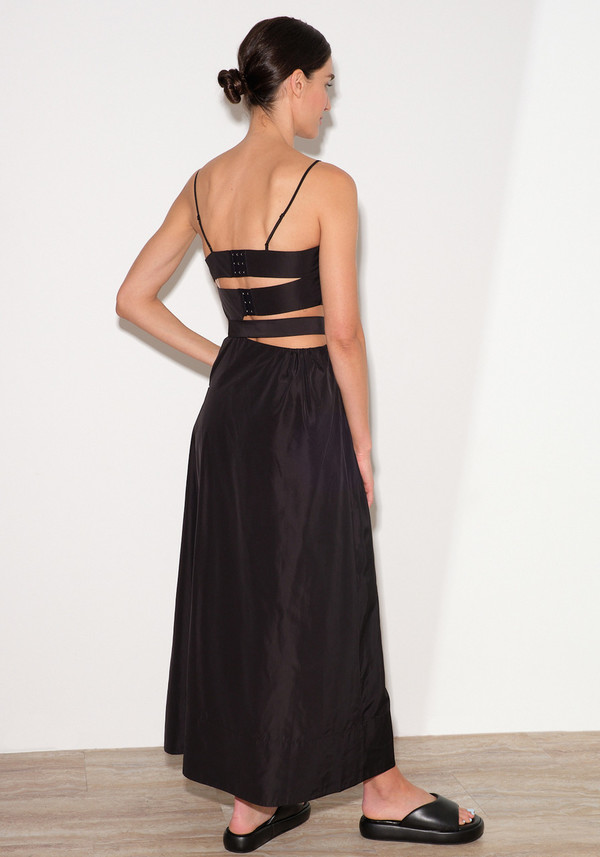 knee length dresses for ladies Heavy Satin Midi Bias Dress