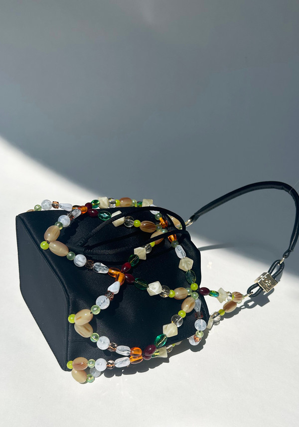 Ganni Party Line Beads Bucket Bag - Black | Garmentory