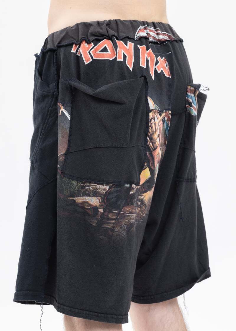 DISCOVERED Band Tee Wide Shorts - Black | Garmentory
